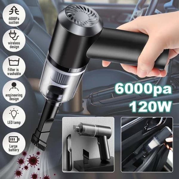 3 In 1 Mini Vacuum Cleaner, Wireless, Rechargeable, Blower, Dust Cleaner For Car & Home - Image 2