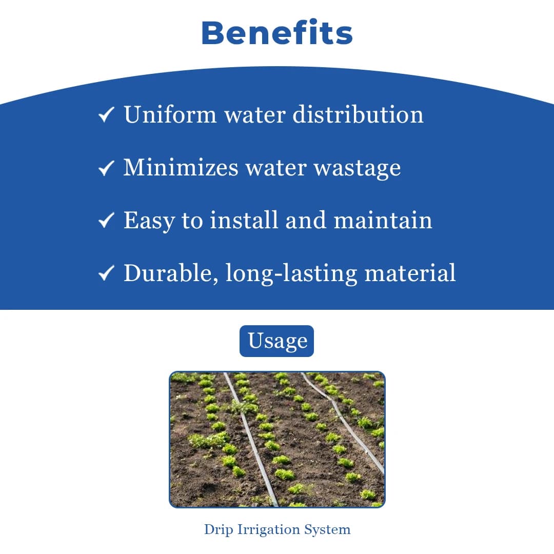 Siddhi Inline 16mm Drip Pipe, Dripper at Each 40cm, 4 Liter Water Discharge per Hour, Length-300 Meters - Image 4
