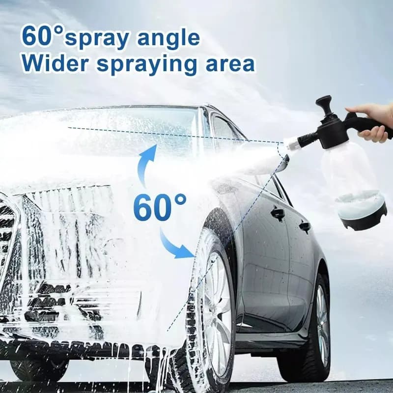 FarmEarth N2L Pressure Pump Sprayer, Heavy Duty And High Pressure, Multi Nozzles For Garden, Car Wash And Cleaning (2L Capacity) - Image 2