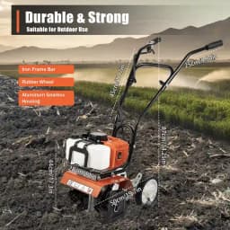 Neptune NC-52 Bottom Mini Power Tiller, 52CC, 2HP Petrol Engine, High Carbon Blades, 10 Width, 4 Depth, Perfect for Agriculture, Farm & Garden Work 5