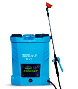Pad Corp Spark Battery Operated Sprayer, Light Weight, 16 Liter Tank Capacity (Color-Sky Blue) 6 Month Battery Warranty, Digital Volt Meter 5