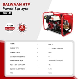 Balwaan BHX-22 Portable Power Sprayer, HTP Sprayer, 4 Stroke, 80 cc Petrol Engine 4