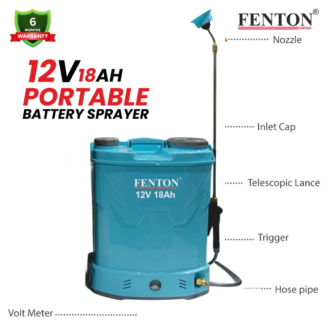 Fenton Krishi BS- 06 Double Motor Battery Operated Sprayer 12 V x 18 Ah (20L Capacity) Heavy Battery, Comfortable Padding Support - Image 2