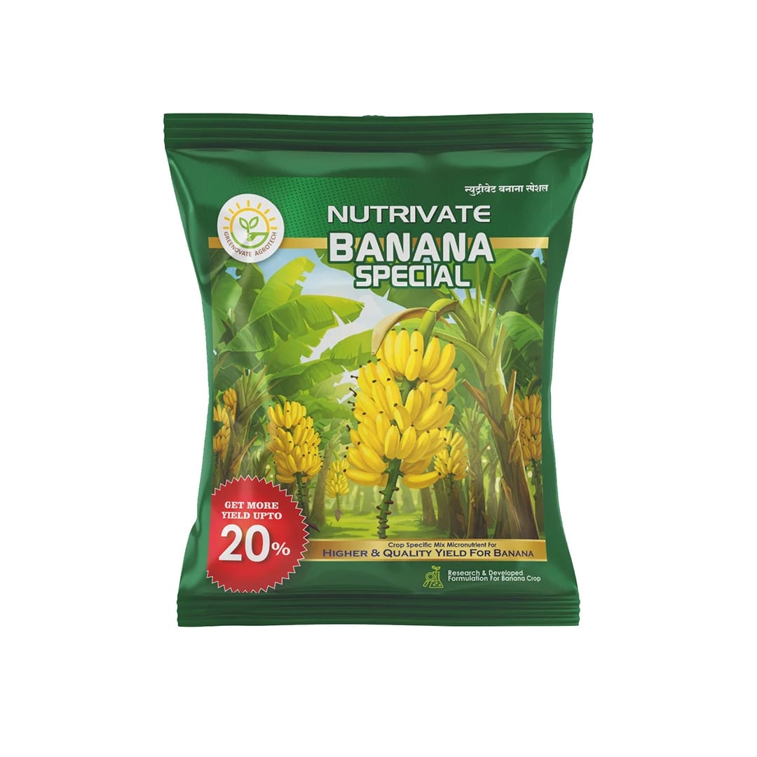Nutrivate Banana Special Fertilizer Micronutrient Maximize Banana Yield, Finger Size & Uniform Bunch Development