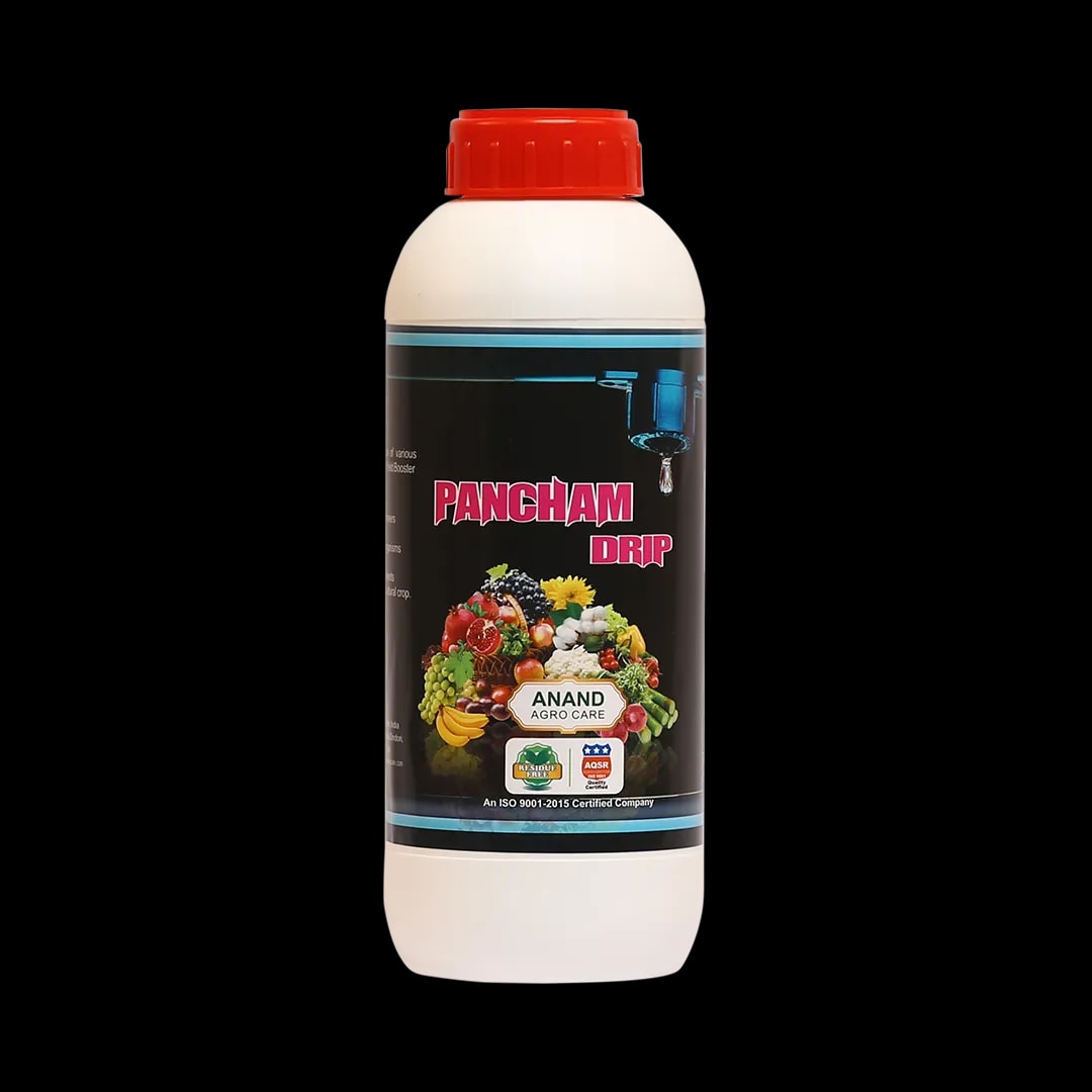 आनंद पंचम ड्रिप, उच्च गुणवत्ता वाला मृदा कंडीशनर और विकास प्रमोटर, पौधे में जड़ विकास में सुधार करता है।