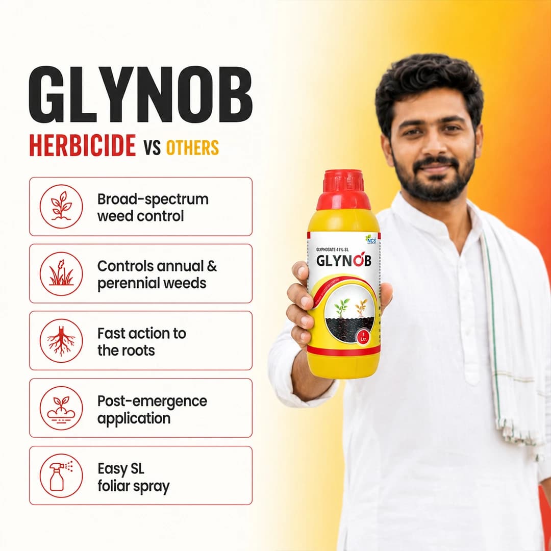 ग्लाइनॉब - ग्लाइफोसेट 41% एसएल प्रणालीगत कीटाणुनाशक, चाय और गैर-फसल क्षेत्रों के खरपतवारों को नियंत्रित करने के लिए - Image 7
