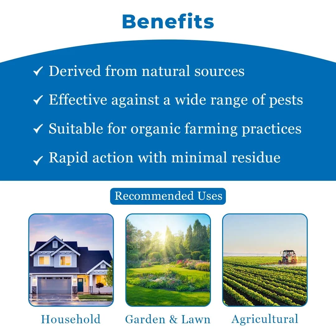 Pyrethrin Insecticide Household Fogging & Spray Liquid for Mosquitos, Bed Bugs, Flies, Cockroaches Pyrethrum Extract 2% Ideal Pesticide for Home Garde - Image 4