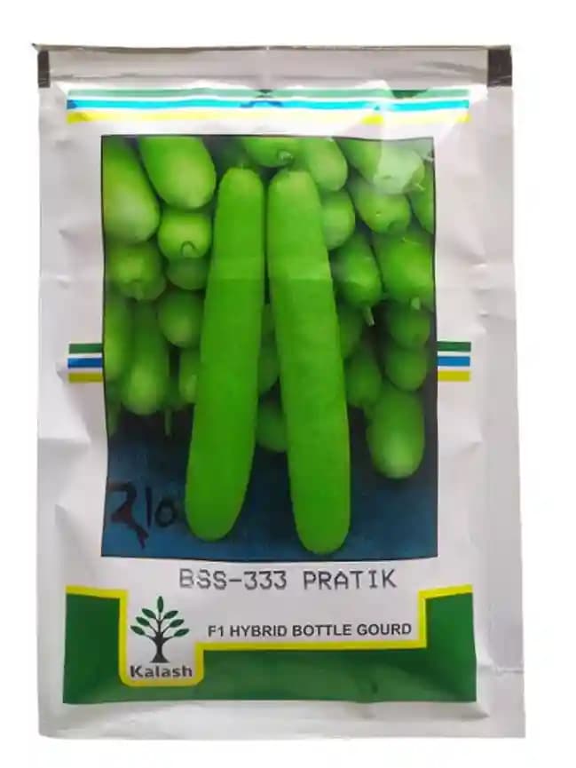 Kalash F1 Hybrid Bottle Gourd Bss-333 Pratik, Light Green Color, For All Seasons