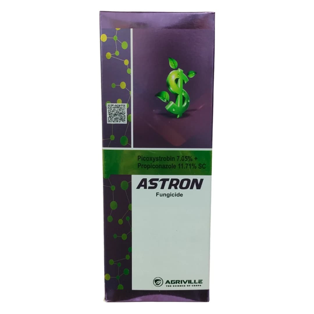 Agriville ASTRON Picoxystrobin 7.05% + Propiconazole 11.71% SC Fungicide, Dual Systemic, Protective For Fungal Diseases - Image 1