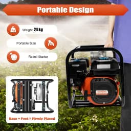 Neptune NPP-30 Water Pump, 3 Inch Outlet, 6.5 HP, 196 CC 4 Stroke Petrol Engine, 3600 RPM Ideal for Farming, Irrigation, Draining & Gardening 3