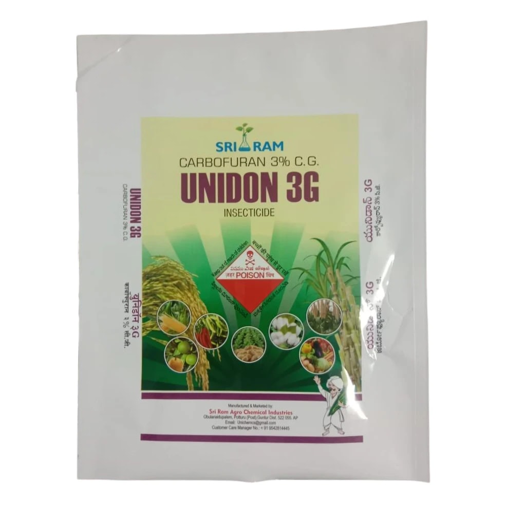 Shri Ram UNIDON 3G Carbofuran 3% CG Insecticide, Effective Control Insect & Pests In Crops