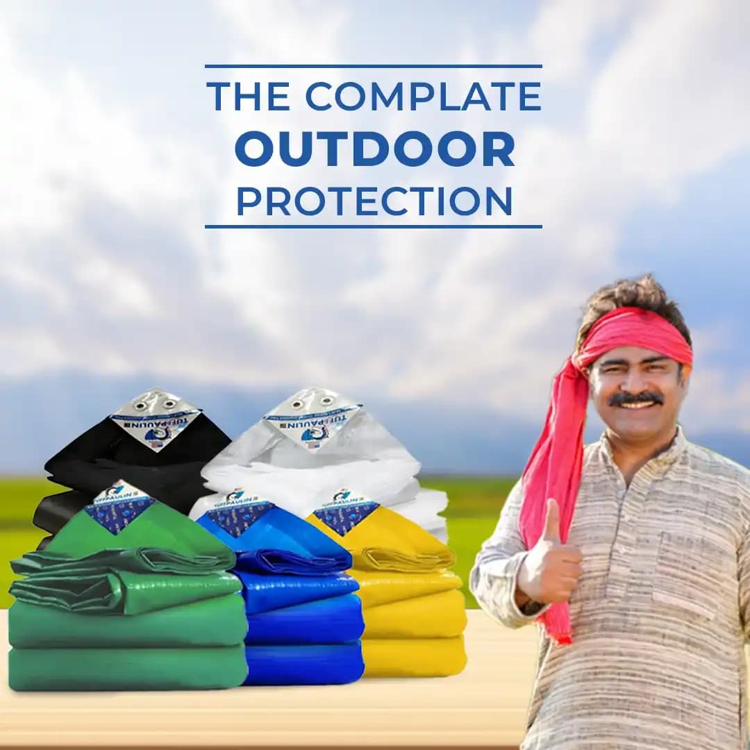 TUFFPAULIN - 120 GSM Tarpaulin (Tirpal, Tadpatri, Tharpai) Thadika Resistant, 100% Waterproof With 6 Layer MLCL 3D Rib Technology. - Image 5