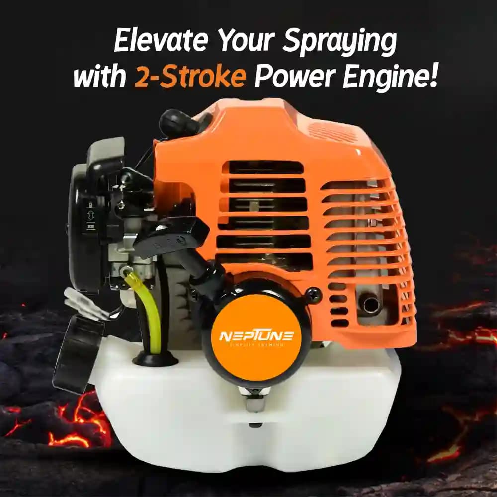 Neptune PW-768A 2-Stroke Portable Power Sprayer, 26CC Petrol Engine, 15 Meter Hose, High Pressure Up To 35 Feet Spray, Ideal For Farming & Garden - Image 5