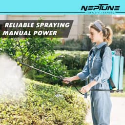 Neptune NF-02 Manual Knapsack Sprayer, Hand-Operated High-Pressure Pump, 16L Tank, Telescopic Lance with 3 Nozzles, Ideal for Farming, Gardening 5