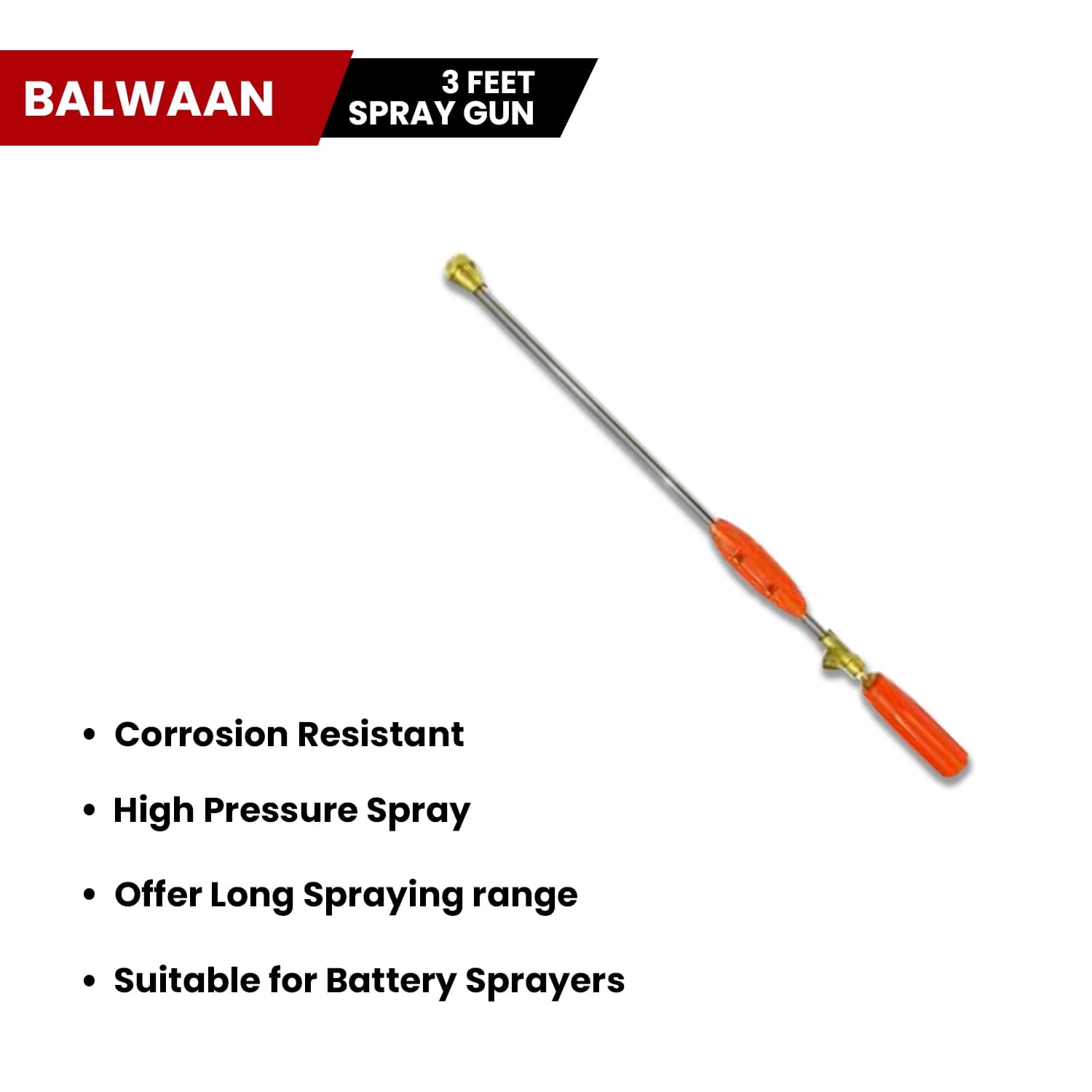 Balwaan Spray Gun for Battery Sprayer, Use For Fertilizers and Pesticides Spraying - Image 2