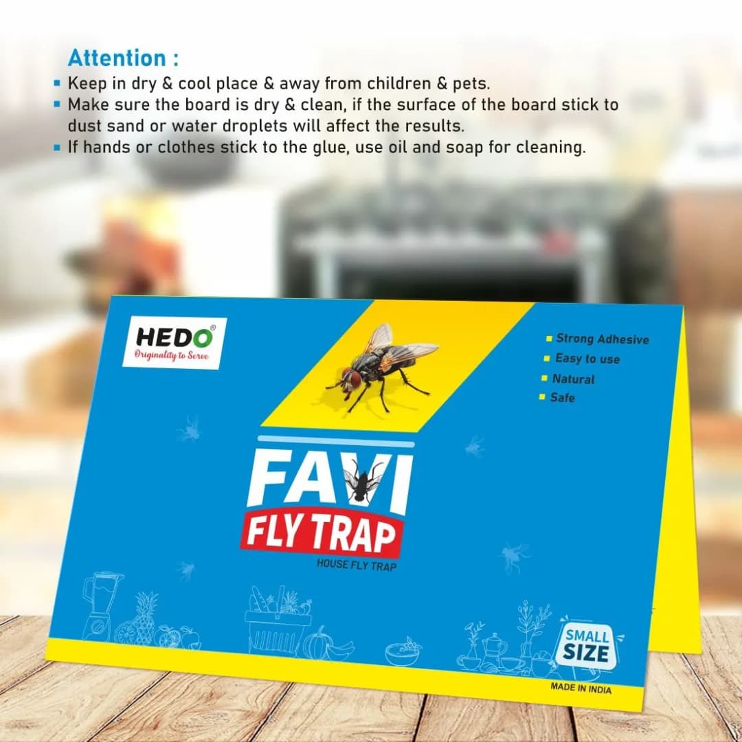 हेडो हाउस फ्लाई ट्रैप (10 के पैक) गोंद वाला जाल, हाउसफ्लाई और कीटों के लिए, घर, रसोई, होटलों, बेकरी की दुकानों और मुर्गी फार्म में उपयोगी - Image 6
