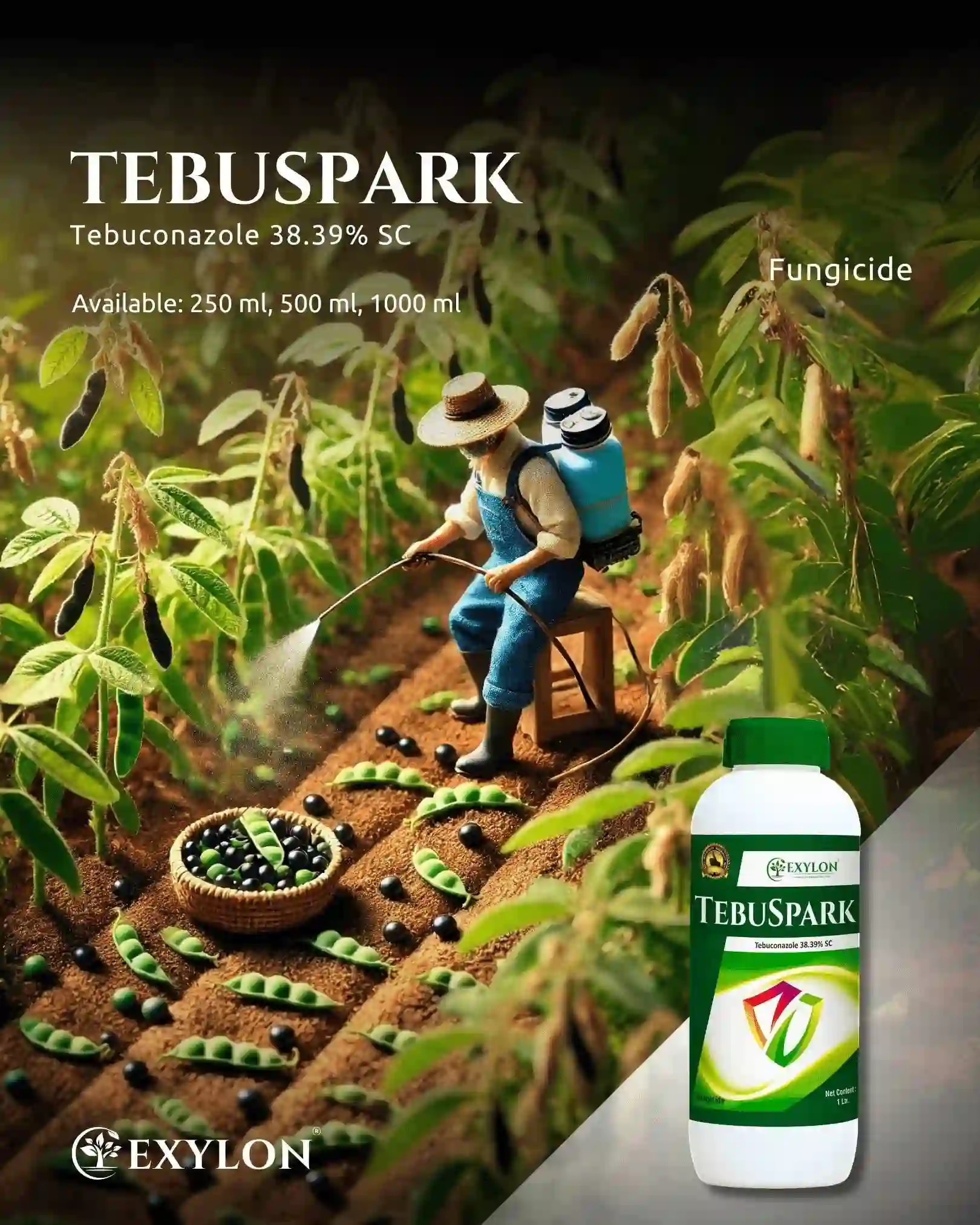 Exylon Tebuspark Fungicide - Tebuconazole 38.39% SC