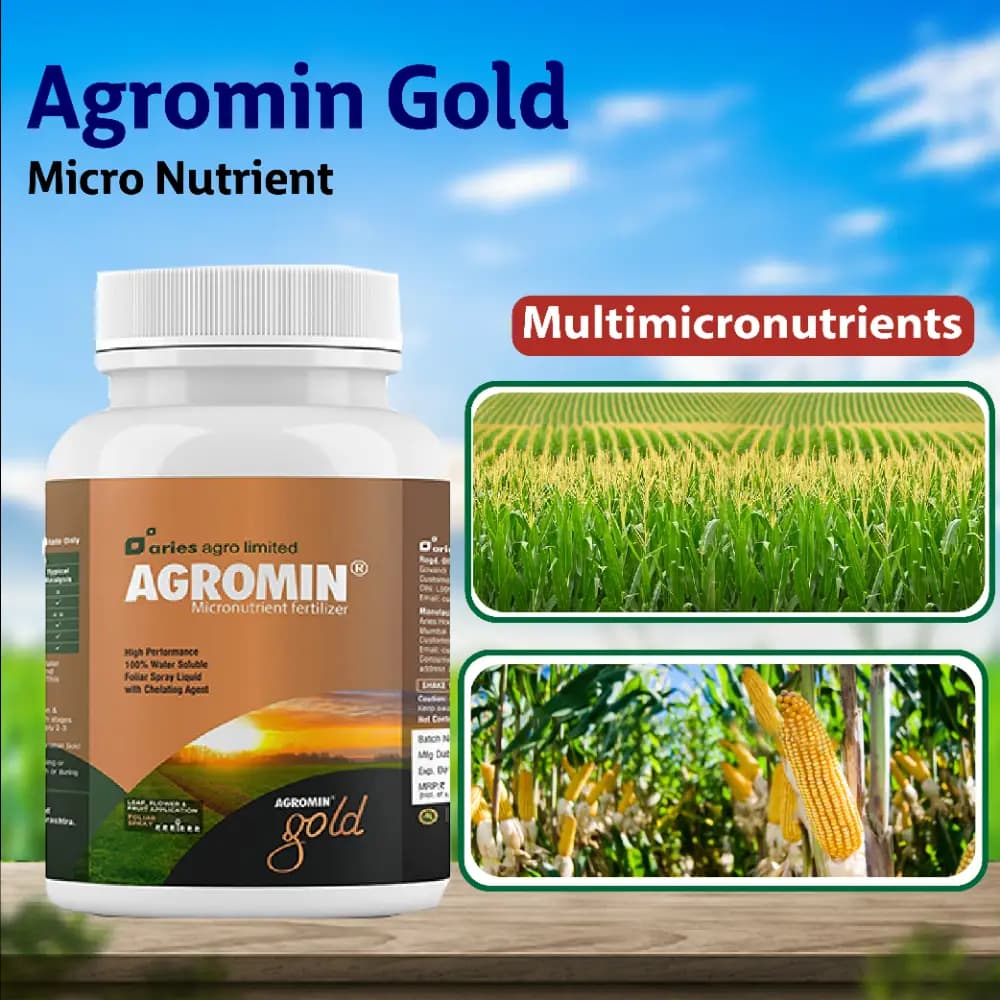 Aries Agromin Gold Micronutrient Chelated Fertilizer, Liquid For Superior Crop Growth And Higher Crop Yield - Image 3