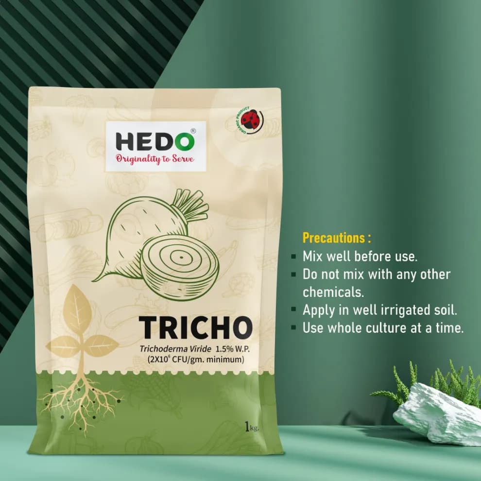 HEDO Tricho Trichoderma Viride 1.5% WP Bio Pesticide, Control A Wide Range of Soil And Seed Borne Fungal Diseases - Image 9