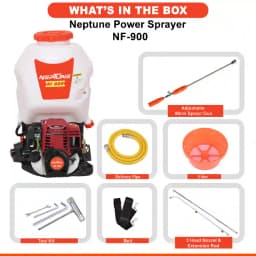 Neptune Model-900 Knapsack Power Sprayer, 4-Stroke 35CC Petrol Engine, 20L Tank, 2 Types Spray Guns Included, Ideal for Farming, Agriculture & Garden 6