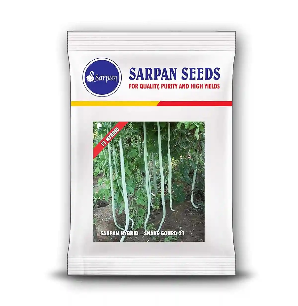Sarpan Hybrid Snake Gourd-21, Silver Green Color, Can be Grown In all seasons