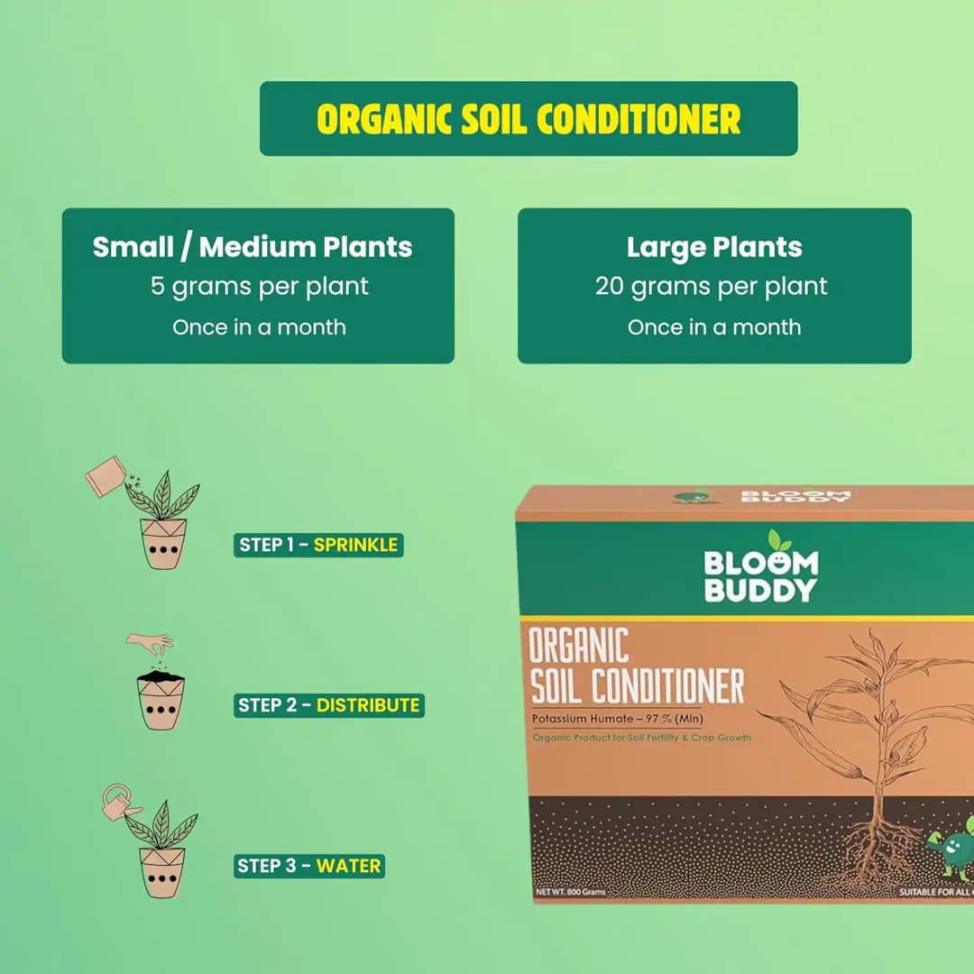 BloomBuddy Organic Soil Conditioner, Potassium Humate 97% Fertilizer For Healthy Plant Growth - Image 5
