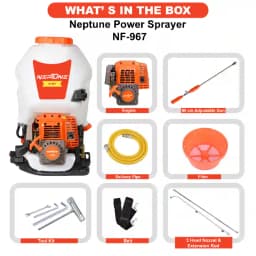 Neptune Model-967 Knapsack Power Sprayer, 4-Stroke 31CC Petrol Engine, 20L Tank, 2 Types Spray Guns Included, Ideal for Farming, Agriculture & Garden 6