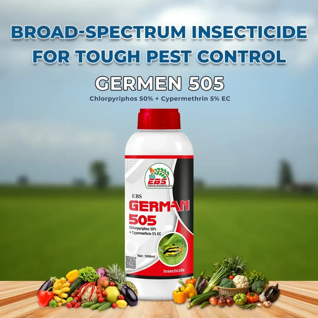 EBS Germen 505 - Chlorpyriphos 50% + Cypermethrin 5% EC Insecticide, Used To Control A Variety Of Insect Pests In Forestry, Horticulture - Image 2