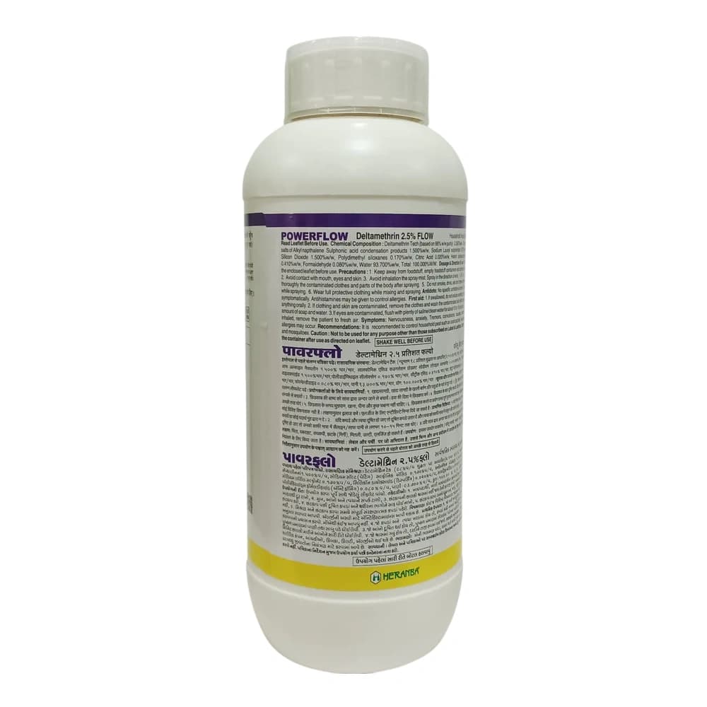 Heranba PowerFlow Deltamethrin 2.5% SC Insecticides, Can be used with residual spray for insects like mosquitos, spiders, Housefly. - Image 2