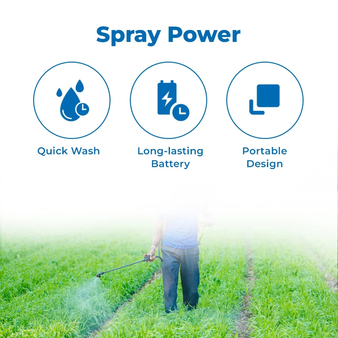 Pad Corp Double Bull Portable Battery Sprayer & Car Washer, Drip Injector 12 Volt x 14 Amp with 10 Meter High Pressure Hose Pipe - Image 3