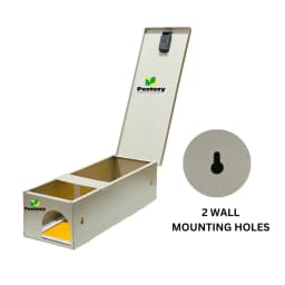 Pestezy Roda Box, Rodent Box Push Lock Rat Trap, Rodent Bait Station, Powder-Coated Mild Steel, Indoor And Outdoor Use 2