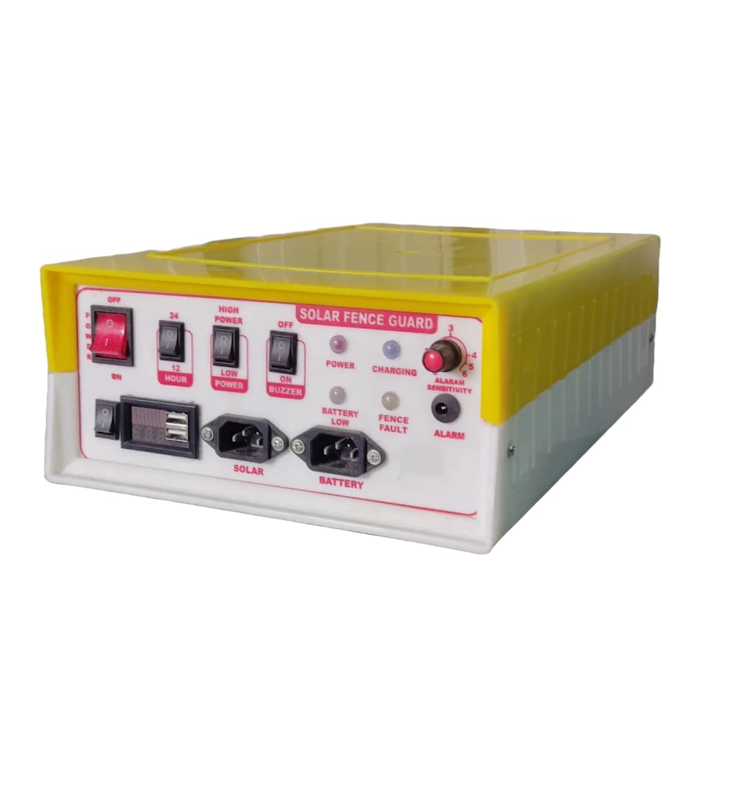 Urja 15 KV Digital Solar Fence Energizer Of Dual Power Mode, Includes A USB Socket For Mobile Charging, Keeps Wild Animals Away From Farms - Image 2