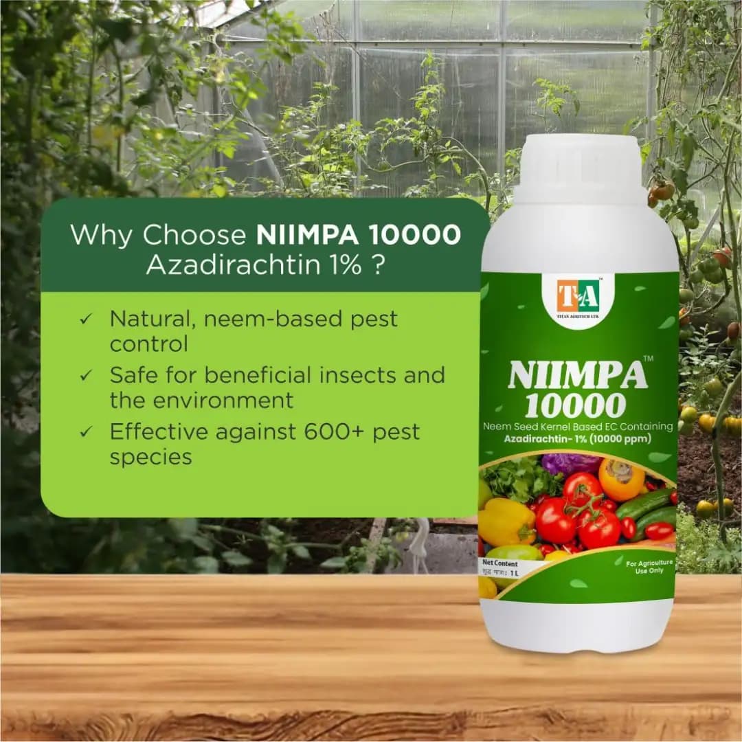 Titan Agritech NIIMPA 10000 Azadirachtin 1% Biopesticide, 10000 PPM, Broad-Spectrum And Natural Pest Management - Image 2