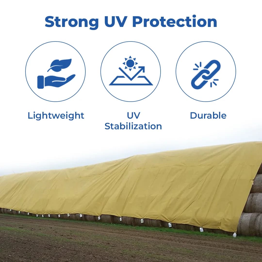 Marine - HDPE Tarpaulin 135 GSM UV Stabilized Material, Waterproof, Heavy Duty Material, (Color-Yellow) - Image 3