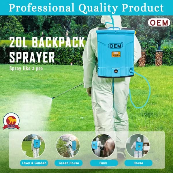 OEM Gold Series Double Motor Battery Operated Sprayer, 12V x 16A Battery (20L Capacity), Digital Voltmeter, Powerful Agriculture Sprayer - Image 7