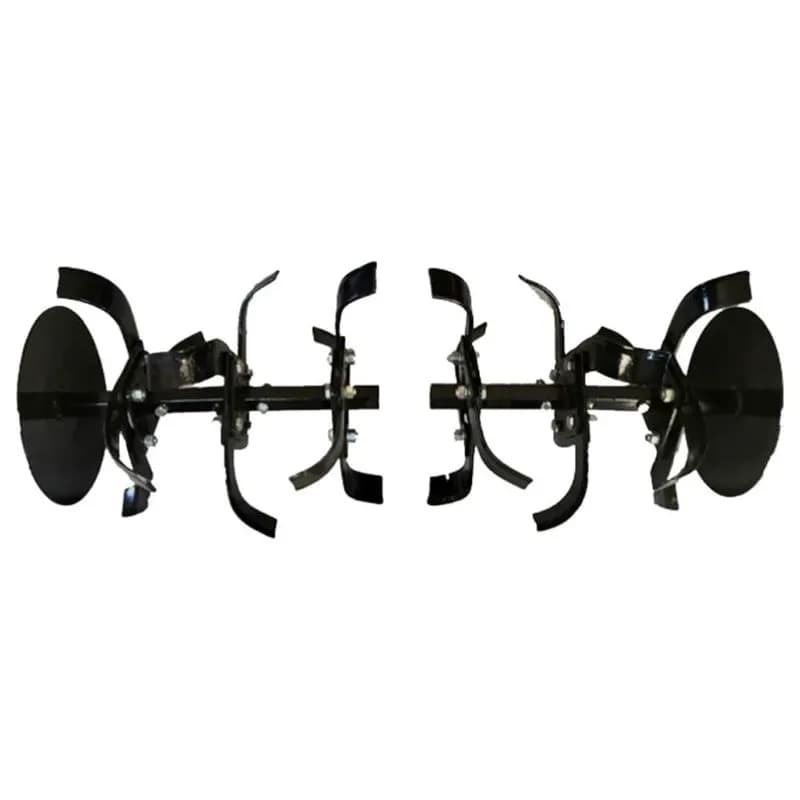 Aj Kisan Heavy Duty 13 Inch 3 Row Rotavator Set (24 Blades, 2 Shafts, 2 Side Disc And 24 Nuts) For 5 To 12 HP Petrol Power Tiller - Image 1