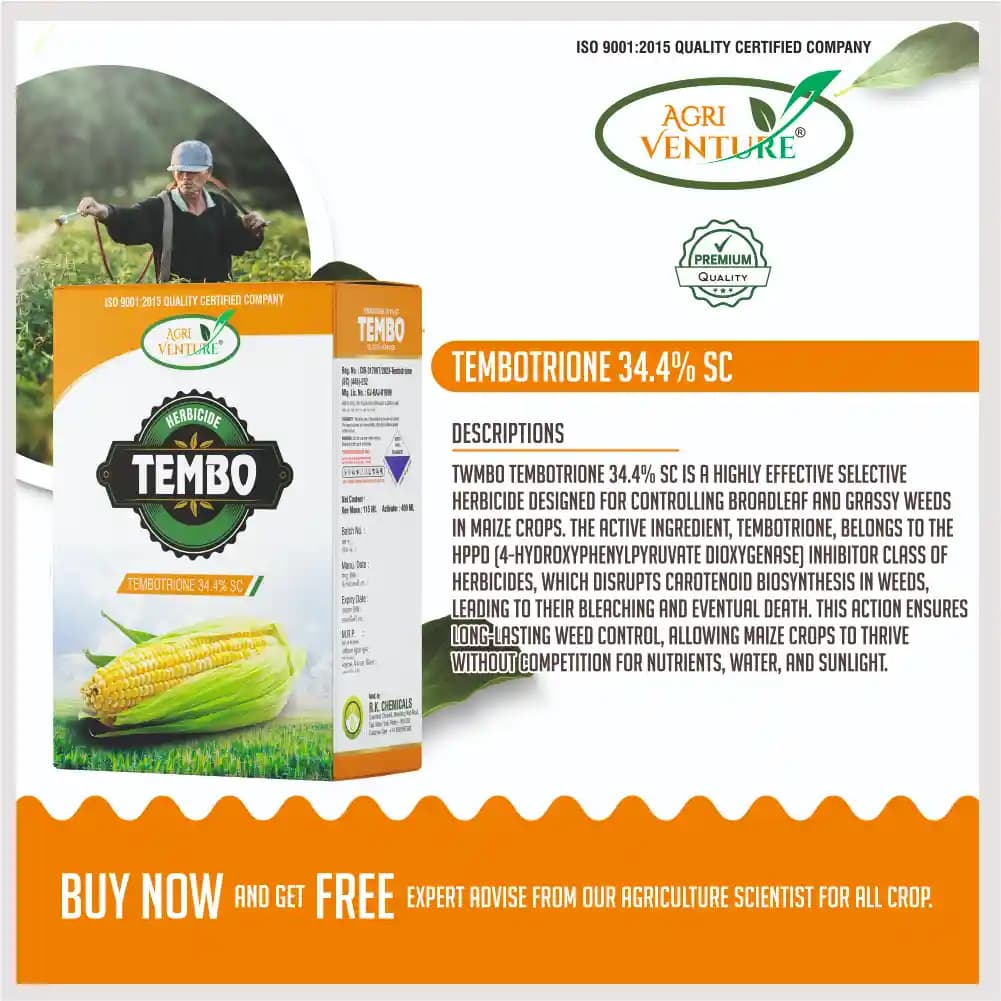 Agriventure TEMBO Tembotrione 34.4% SC Herbicide, Effective Weed Control In Maize - Image 1