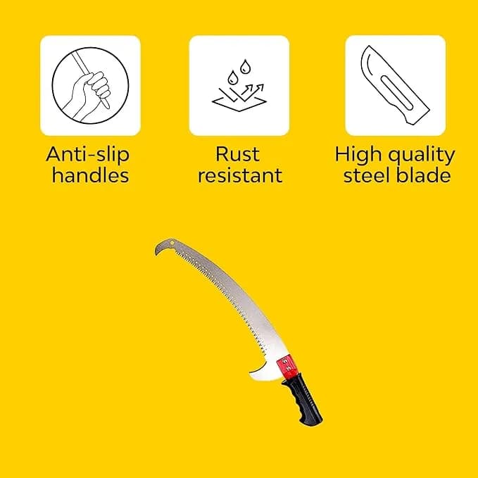 CropKraft Razor Sharp Cut Pruning Saw With Attachment For Pole, Can Be Used For Pruning Branches, Roots, And Shrubs - Image 5