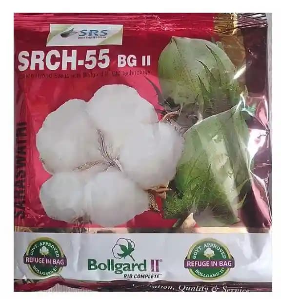 Sri Rama Saraswathi SRCH 55 BG II Hybrid Cotton Seeds, Big Round and Oval Shaped Bolls (475 Gm) - Image 1
