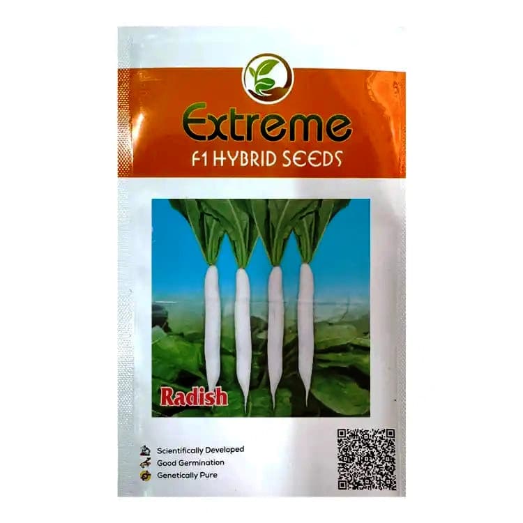 Extreme F1 Hybrid Palak Patta Radish Seeds, High Yield and Fast Growing Variety