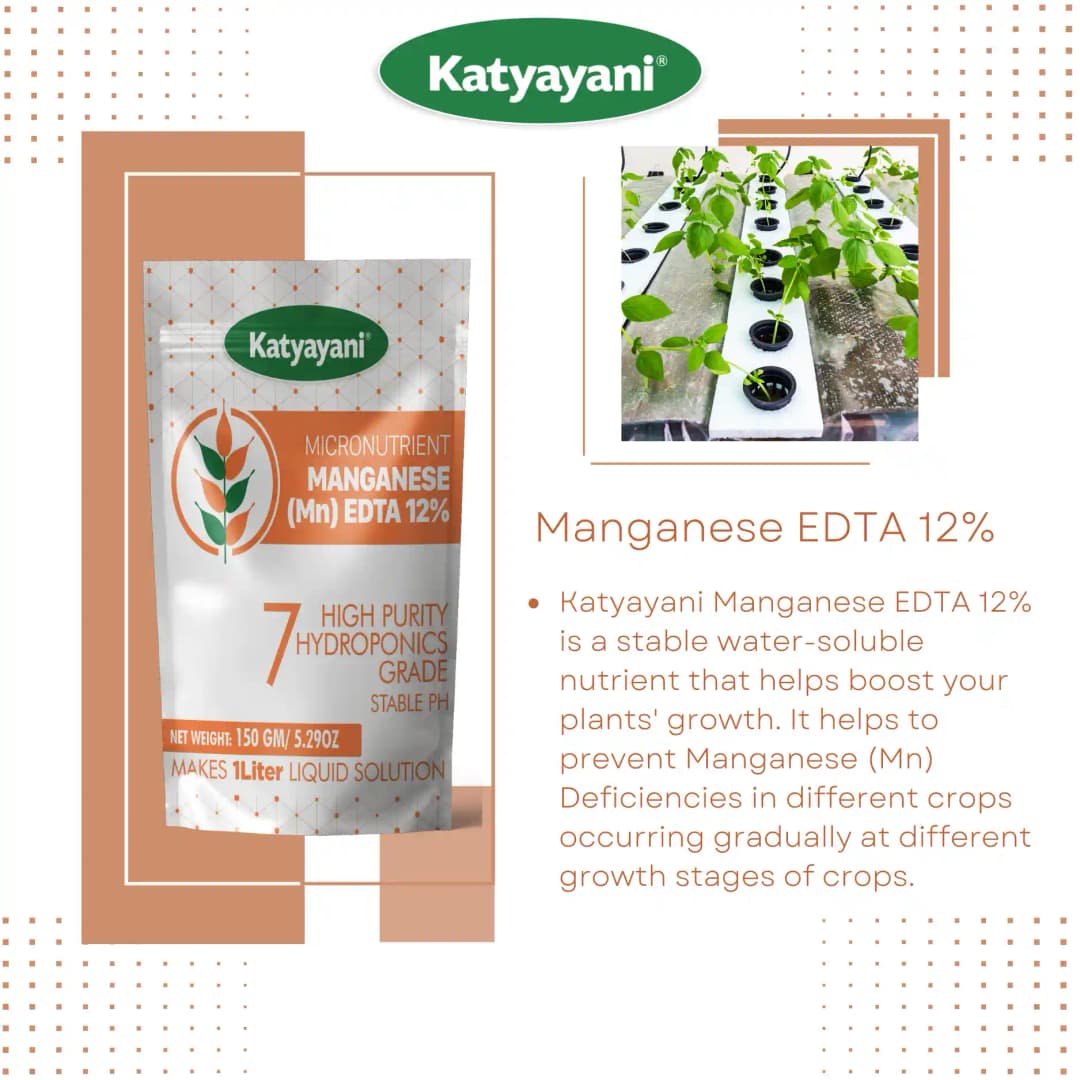 Katyayani Manganese EDTA 12%, Hydroponics Grade, Effective Solution For Manganese Deficiency and Plant Growth - Image 2
