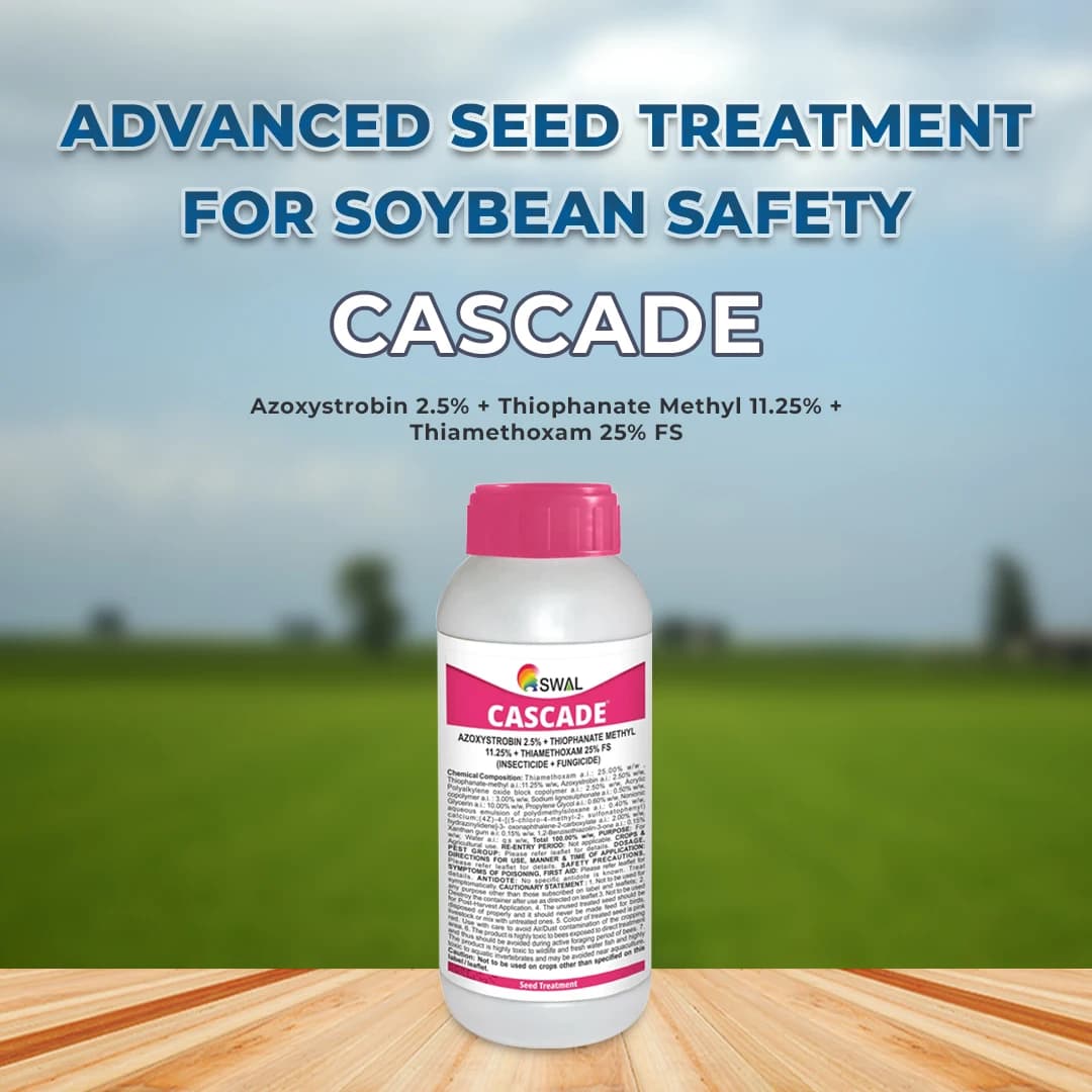 Swal Cascade Azoxystrobin 2.5% + Thiophanate Methyl 11.25% + Thiamethoxam 25% FS Fungicide, Dual Protection Against Fungal Diseases and Insect Pests - Image 2