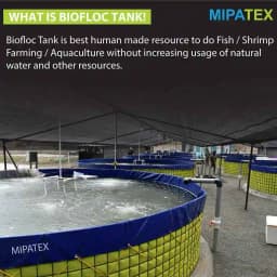 मिपाटेक्स पीवीसी तिरपाल, बायोफ्लोक मछली टैंक (नीला रंग), व्यावसायिक उद्देश्य के लिए। 3