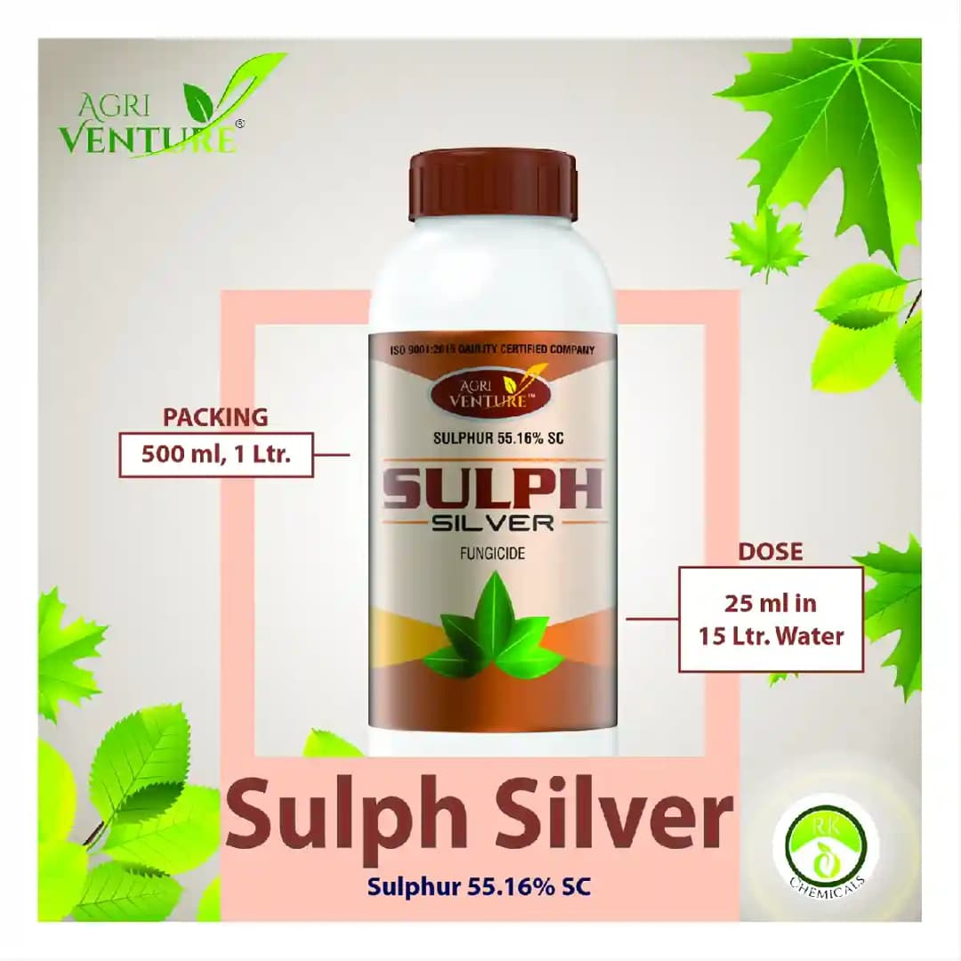 Agriventure Sulph Silver (Sulphur 55.16% Sc) Contact Fungicide Used For The Control Of Powdery Mildew Of Grape And Mango - Image 5