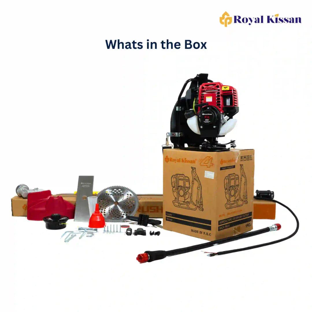 Royal Kissan RK350 Ultra Premium Brush Cutter 4-Stroke Back Pack, 35.8CC Petrol Engine 80T-2T Nylon Trimmer Blades, Gardening, Lawn Grass Trimming - Image 4