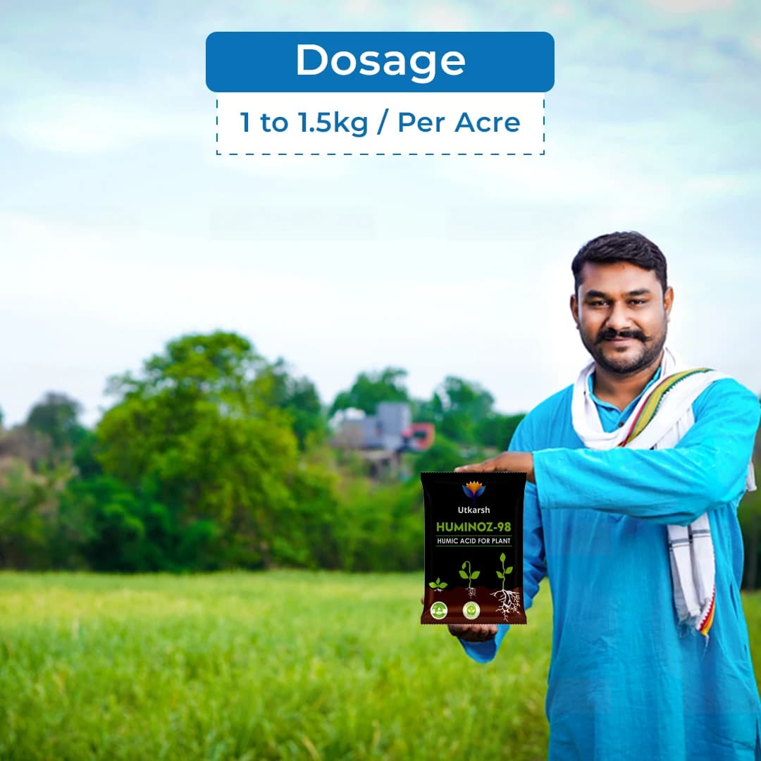 उत्कर्ष ह्यूमिनोज़-98 - ह्यूमिक एसिड 98%, प्लांट ग्रोथ एनहांसर, गमले में लगे पौधों के लिए उर्वरक, मिट्टी को और पौधों की जड़ प्रणाली में सुधार। - Image 5