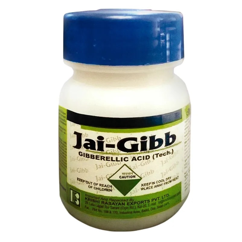 Krishi Rasayan Jai-Gibb Gibbrellic Acid Tech 90% Plant Growth Regulator For Fruit Set And Crop Development