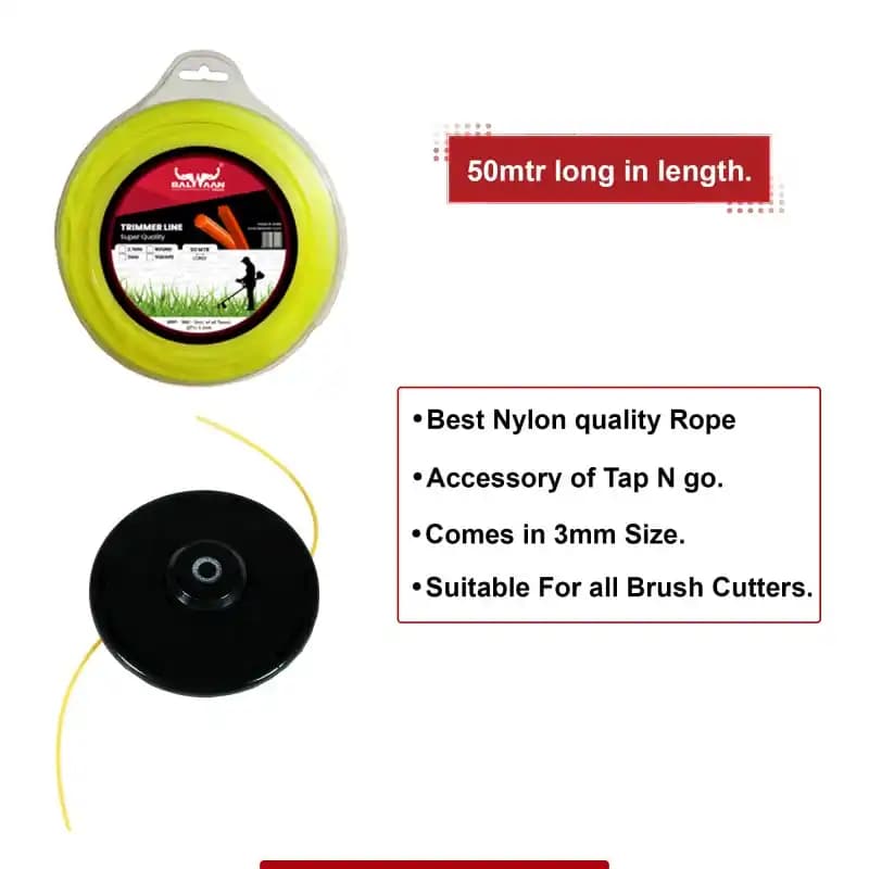 Balwaan Nylon Rope Round Type For Brush Cutter, Suitable For All Type of Brush Cutters - Image 5