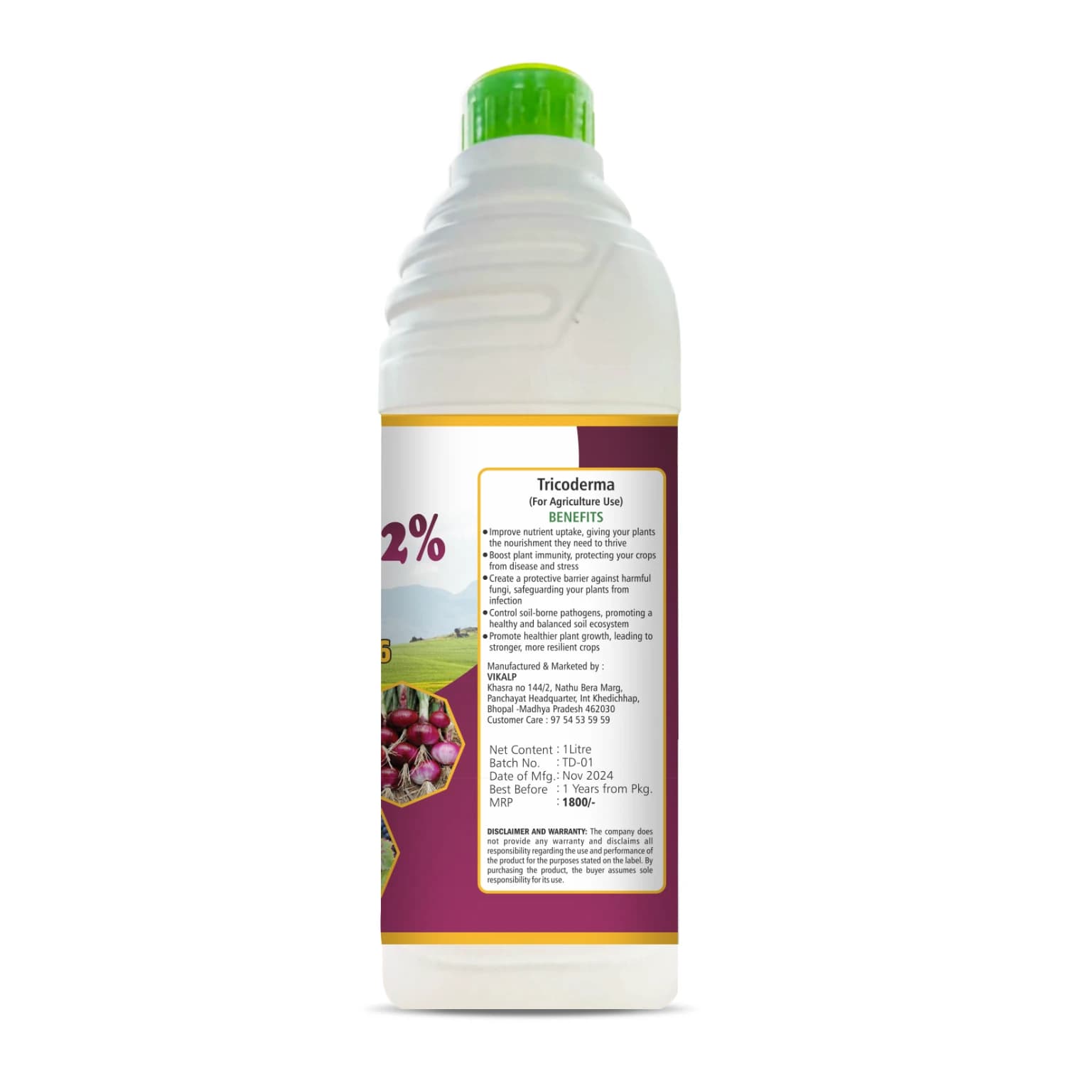 Vikalp Trichoderma Asperellum 2% Bio-Fungicide Liquid, Healthy Plant Growth For Soil-Borne Disease Control In Plants - Image 3