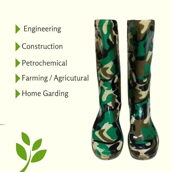 Radhe Gum Boot For Men Flexible PVC, Puncture And Tear Resistant, Anti-Static, Anti-Slip, Oil, Water, Acid Resistance Safety Boot (Olive Green) - Image 5